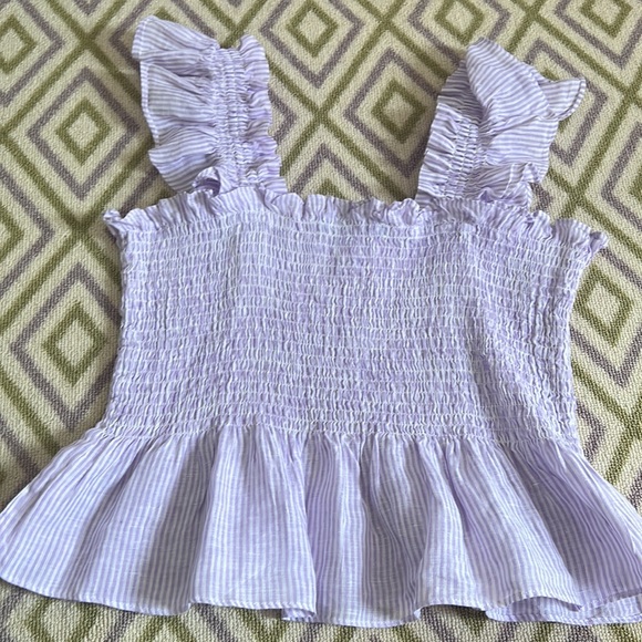 Lavender Ruffle Smocked Top - Picture 4 of 4